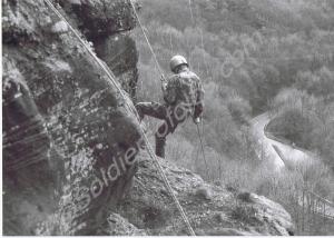 Exercise Winter Bear. Abseiling. Soldiers of  "A"