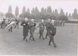 Old Comrades March past led by Lieutenant-Colonel