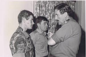 Sergeants Gooch and Mitchell with General Sir Mich