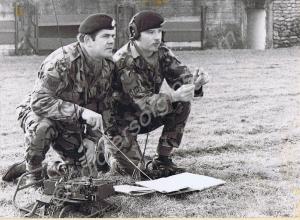 Mortar fire control. Sergeant Scovell and Lance-Co