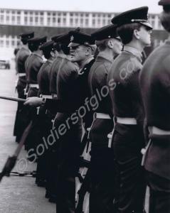 Company-Sergeant-Major Geoff Bloor with N.C.O's ca