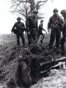 Brigadier Stone visits "B" Company for the last ti
