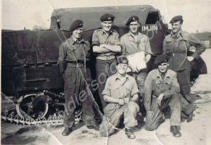 Soldiers with Oxford Carrier named "IMJIN". With P