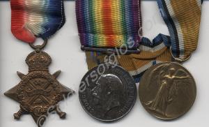 Group of three medals; 1914 Star, British War Meda