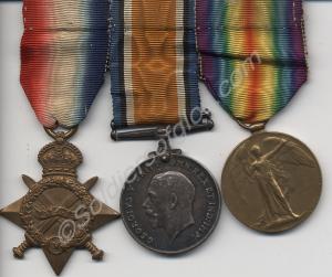 Group of three medals; 1914-1915 Star, British War