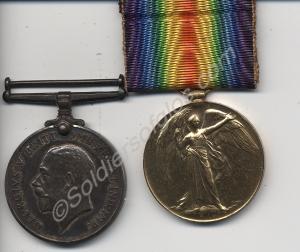 Group of two medals; British War Medal and Allied