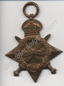 1914-1915 Star. Awarded to 12641 Private Christoph