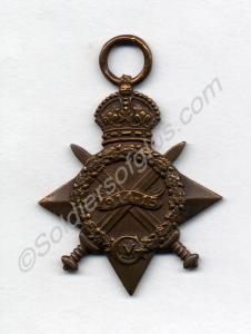 1914-1915 Star. Awarded to 264 Sergeant F.W. Harri