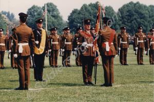 Receiving the Colours. Her Majesty The Queen's Bir