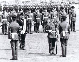 Colour Party. Colour Bearer Lieutenant Nick Welch.