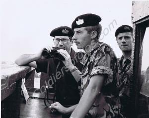 HRH The Duke of Gloucester at Observation Post. Th