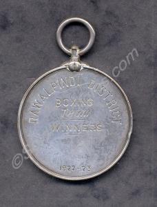 Silver A.S.C.B. Sports Medal 1922.  India Rawalpin
