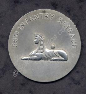 White metal Athletic Medallion. 56th Infantry Brig