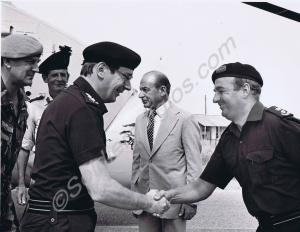 Arrival at Fort Bravo. HRH The Duke of Gloucester