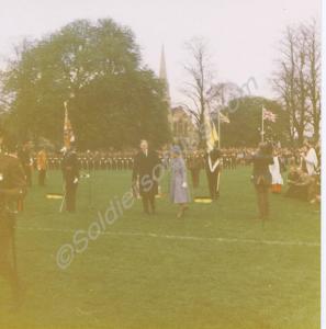 Colour Guard. Gloucestershire Regiment.  Glouceste