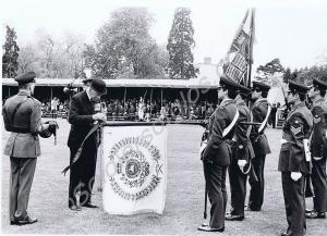 Colonel J.P. Carne VC, DSO attaching the Solma-Ri