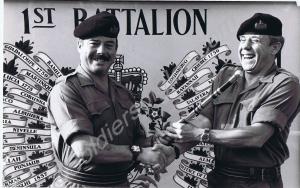 Handover of R.S.M.s. Regimental Sergeant-Major Wri