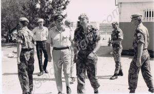 Brigadier's visit. Lieutenant-Colonel Peter Rostro