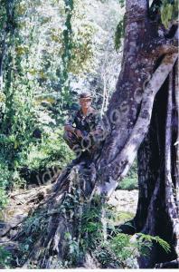 Jungle patrol. Gloucestershire Regiment. Belize. 1