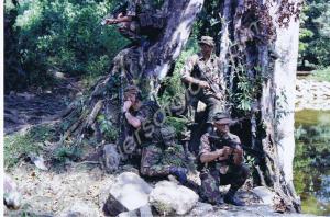 Jungle patrol. Gloucestershire Regiment. Belize. 1