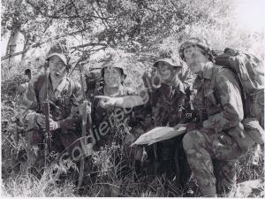 Private Molyneux, Sergeant Bourne, Captain Tim Cla