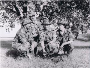 Field Exercise. With Light Machine Gun. Gloucester