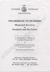 Programme of the Dunkirk Veteran's Association 60t