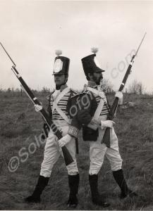 Riflemen in Old Gloucestershire Regiment Guard Uni