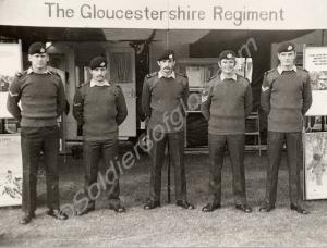 Gloucestershire regimental recruting team with veh