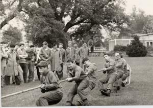 Tug-o-war on the platoon sports day.