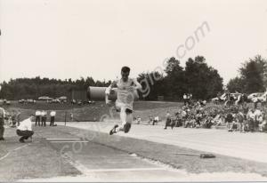 Lance-Corporal Hopkins competing in the triple jum