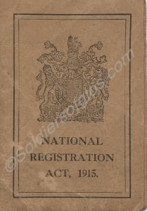 National Registration Card 1915, to Annie Alice Ha