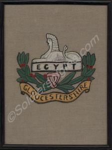 Framed embroidered picture of the Gloucestershire