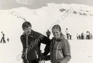 Skiing. Captain and Mrs. Nurick. Exercise Snow Que