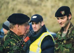 H.R.H. Duke of Edinburgh with Corporal Fortuna.  R