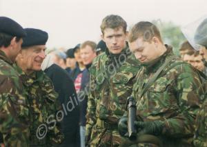 H.R.H. Duke of Edinburgh with Privates McDougal an