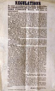 Regulations concerning drains on the estate of Lor