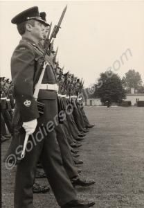 'A' Company Gloucestershire Regiment march past in