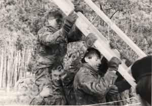 Corporal Smith and section preparing to cross an o