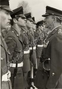 Brigadier speaking to Private Young of 'C' Company