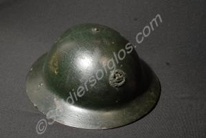 Steel helmet with Gloucestershire Regiment Back Ba