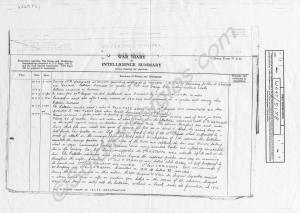 Photocopy of a page from War Diary, pg. WO95/5158.