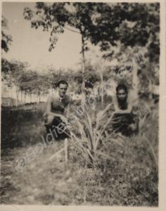 Private Seabright and Malayan in Singapore, 1945.