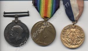 Group of three medals; British War Medal, Allied V