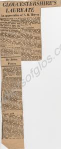 Newspaper cutting  about the Great War Gloucesters