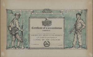 Certificate of Commendation awarded to Sgt. P. Gil