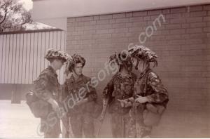 Soldiers at an assault course. 1st Battalion, The