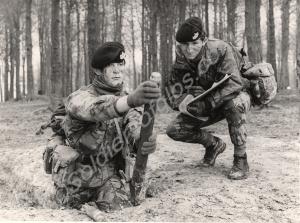 3 inch mortar being prepared for firing. 1st Batta