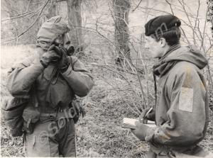 Gas protection drill. 1st Battalion, The Glouceste