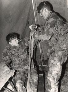 Soldier having an injury to his hand dressed. 1st